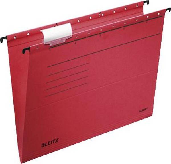 Hängemappe Alpha 250g/qm Karton rot VE=5 Stück