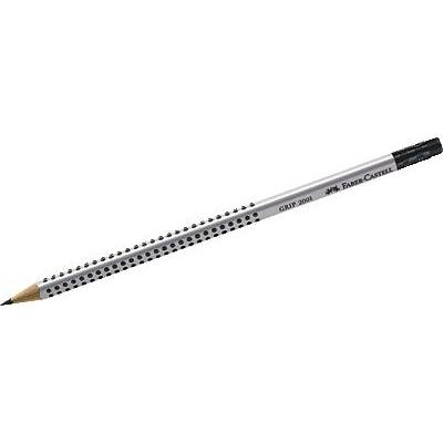 Bleistift GRIP 2001 mit Radierer B silbergrau - Artikel: 306652761-0