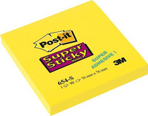 Post-it Haftnotiz 654-S 76 mm x 76 mm  Narzissengelb 90 Blatt