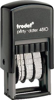 Trodat Printy Datumsstempel 20 x 3,8 mm (B x H) Grau, Schwarz-0