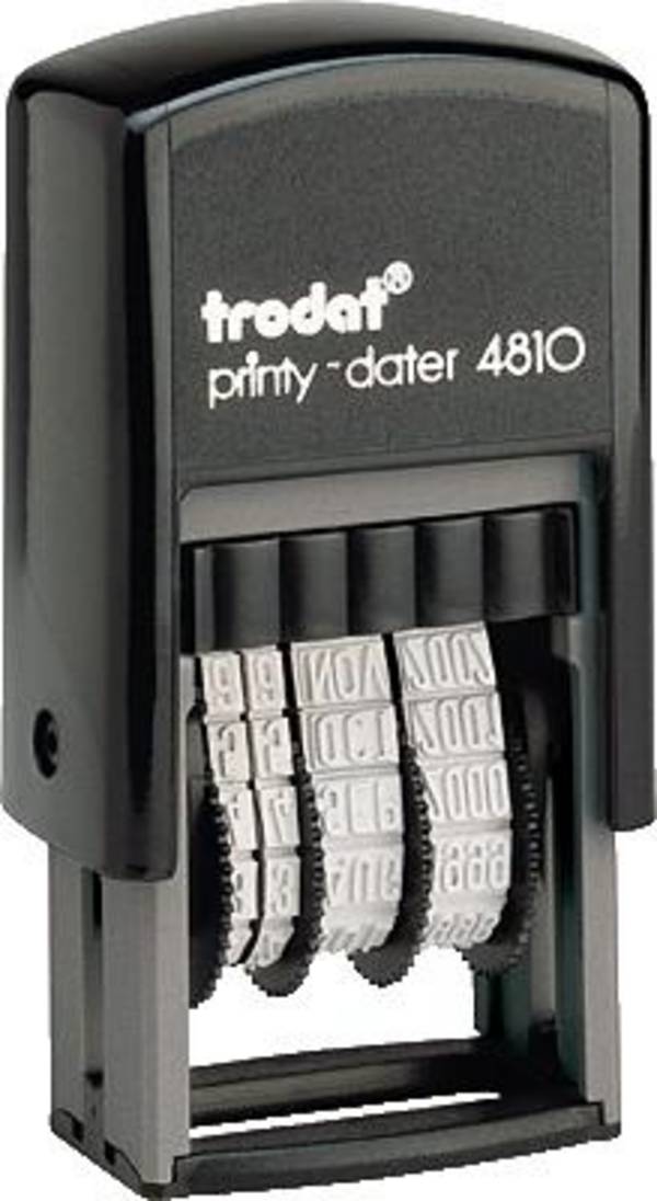 Trodat Printy Datumsstempel 20 x 3,8 mm (B x H) Grau, Schwarz