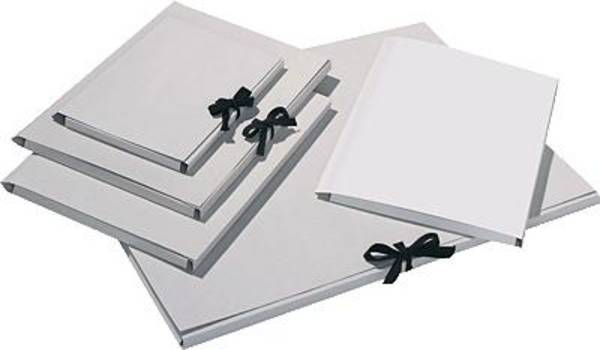 Sammelmappe A4 Graukarton mit Band