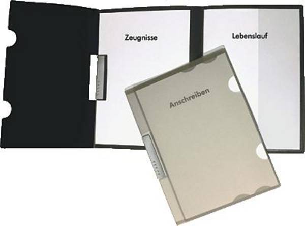 Bewerbungsmappe PP 3-teilig natur transparent