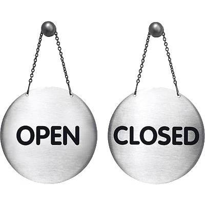Türschild WENDEPICTO "OPEN/CLOSED"
