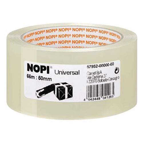 Nopi Universal 57952 Packband Transparent (L x B) 66 m x 50 mm 1 St.