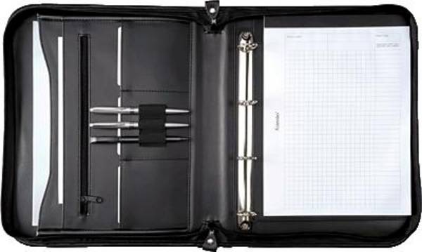 Konferenzmappen 36x28,5x4 cm 1000g Echt Leder schwarz