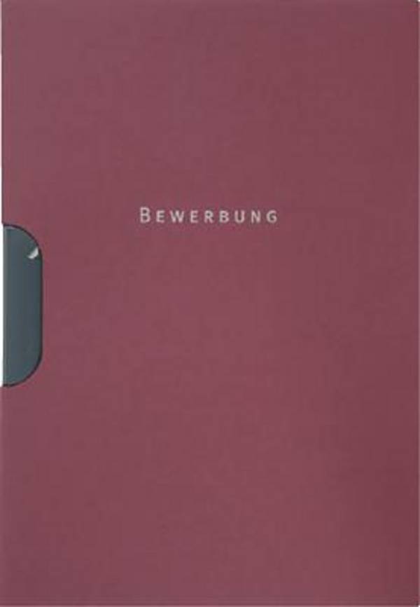 Bewerbungsmappe job excellent mit clip-fix Karton für 30 Blatt bordeaux