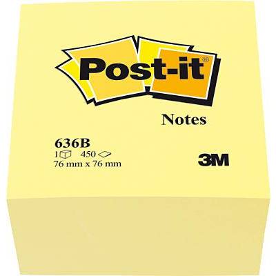 Post-it Haftnotizwürfel 636B 76 mm x 45 mm  Gelb 450 Blatt