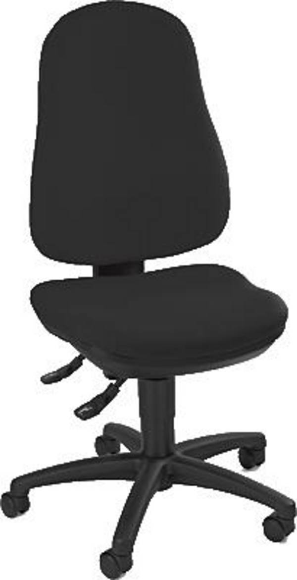 Bürodrehstuhl m.Permanentkontakt schwarz 420-550mm Trgf.110kg TOPSTAR
