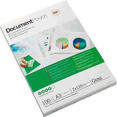 GBC Laminierfolien Document Pouch A3 100 Stück 125 mic-3