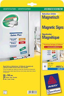 Magnet-Schilder, Avery J8875-5-0