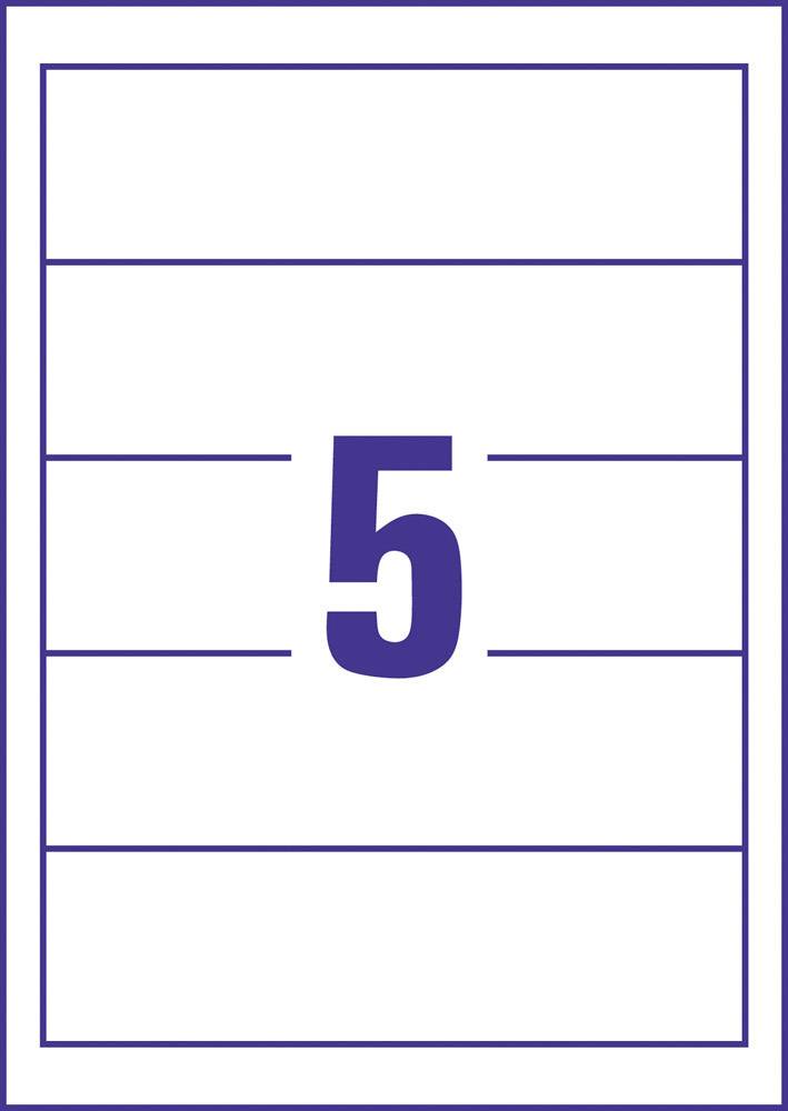 Einsteckrücken- schild weiß 125 St./Pack.-2
