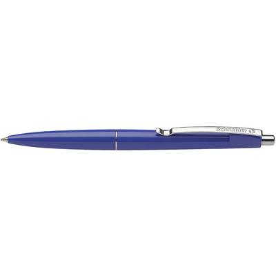 Blauer Kugelschreiber mit silbernem Clip, gezeigter Markenname auf dem Clip. Ideal für alltägliches Schreiben und Notizen.