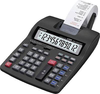 Casio Casio HR-200TEC - Druckrechner - LCD - 12 Stellen Druckender Tischrechner Schwarz Display (Stellen): 12 batteriebe-0