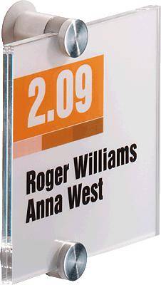 Türschild CRYSTAL SIGN 105x105mm transparent - Artikel: 888211600-0