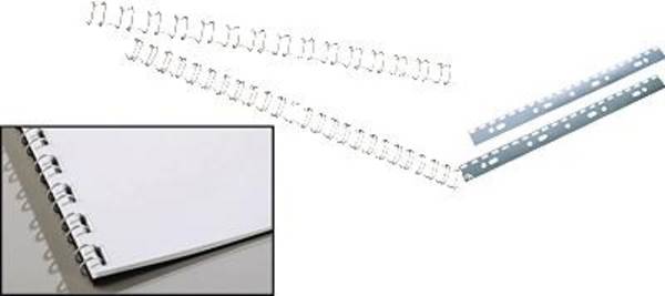 Drahtbinderücken 21 Ringe 14mm VE=100 Stück weiß