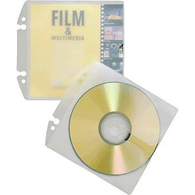 Durable  CD/DVD Ordner-Hülle 1 CD/DVD/Blu-Ray PP Transparent 10 St.  522319
