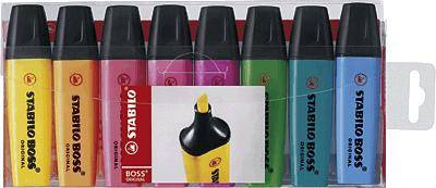 Textmarker BOSS 2-5mm farbig sortiert 8 St./Pack.-0