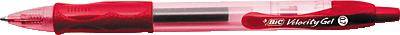 BIC VELOCITY - Tintenroller - Rot - Geltinte - 0.7 mm - Mittel - verstellbar (Packung mit 12)-0