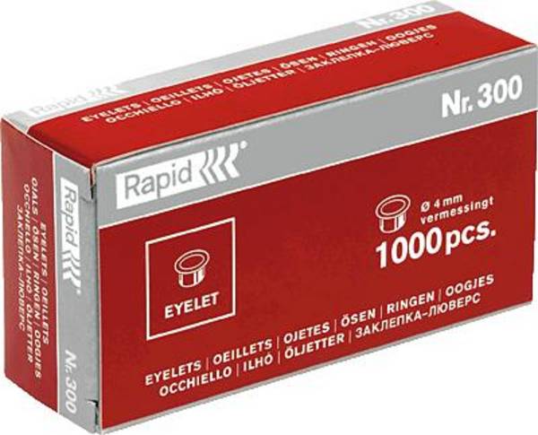 Öse Nr.300 Stahl vermessingt 1.000 St./Pack.