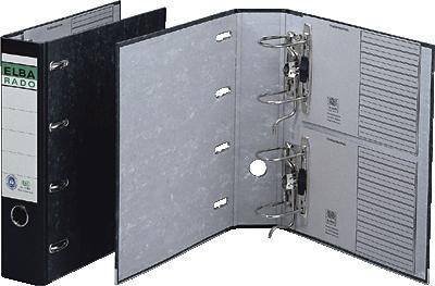 Doppelordner 75mm für 2xDIN A5 quer Altpapier schwarz-0