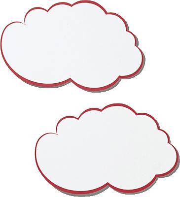Moderationskarte 62x37cm Wolke ws/rt 20 St./Pack.-0
