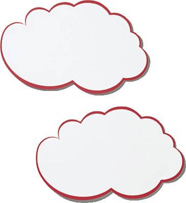 Moderationskarte 62x37cm Wolke ws/rt 20 St./Pack.