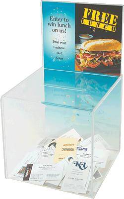 Deflecto Spendenbox 66001 211x213x381mm glasklar-0