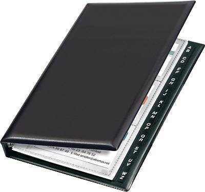 Visitenkartenringbuch 145x225mm schwarz