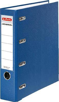 Doppelordner A4 maX.file protect für 2xA5 quer 70mm Rücken PP blau-0
