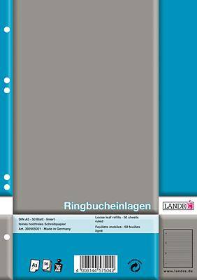Ringbucheinlagen A5 liniert VE=50 Blatt-0
