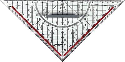 Geometriedreieck 25cm Kunststoff rauchgrau-0