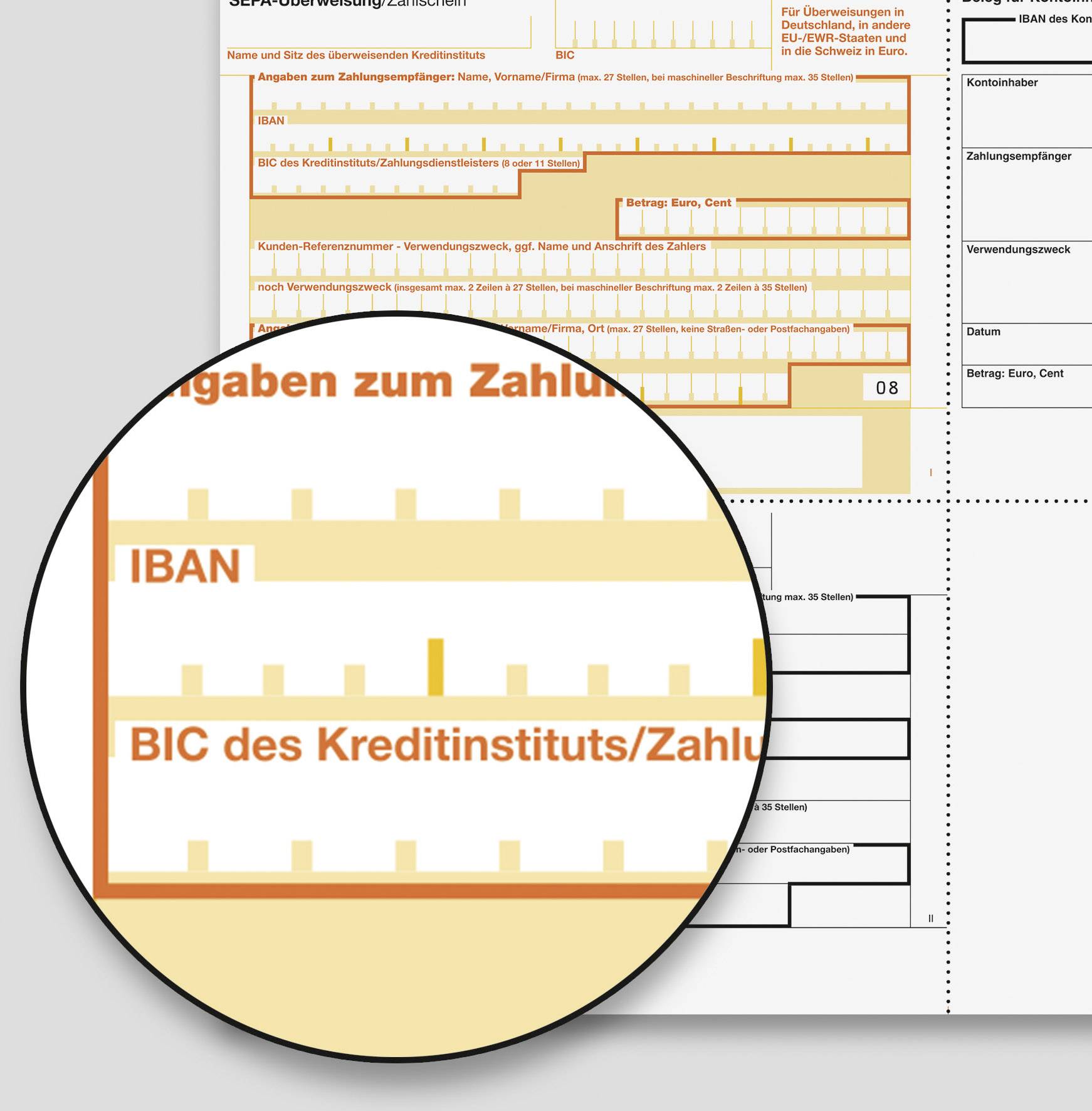 Sigel Überweisung Formular SEPA-Überweisung DIN A4 Anzahl der Blätter: 100 ZV570-2