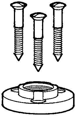 Novus Plastic Screw-on Plate, Tisch/Bank-0