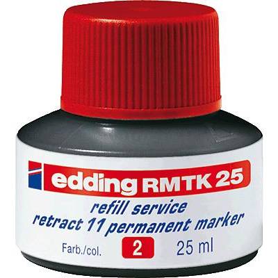 Nachfülltinte edding MTK 25 refill service für edding Permanentmarker 25ml rot