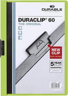 Klemmmappe DURACLIP 60 DIN A4 Hartfolie grün-0