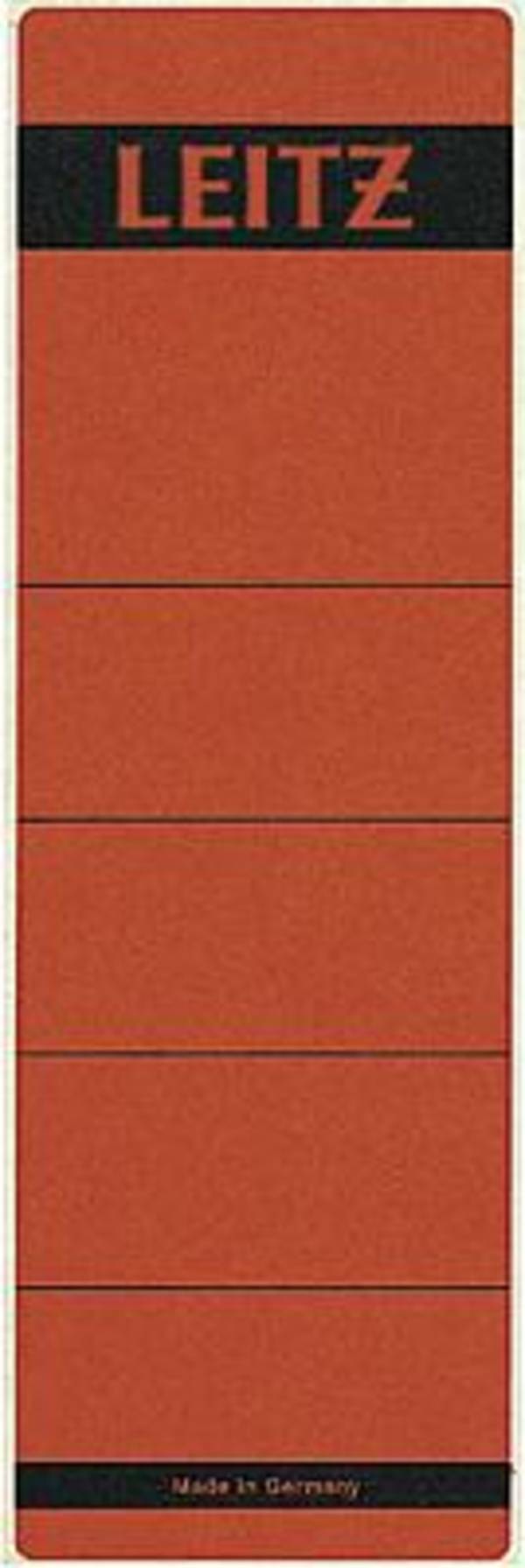 Ordneretikett kurz/breit Papier rot 10 St./Pack.