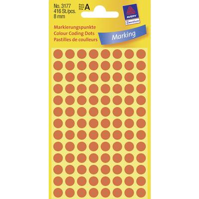 Avery Zweckform Markierungspunkt 3177 8mm leuchtrot 416 St./Pack.-0