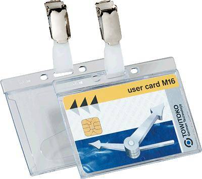 Namensschild 85x54mm Kunststoff tr 25 St./Pack.-1