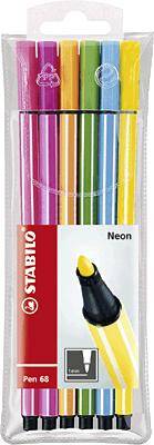 Fasermaler Pen 68 Leuchtfarben 6 St./Pack.-0