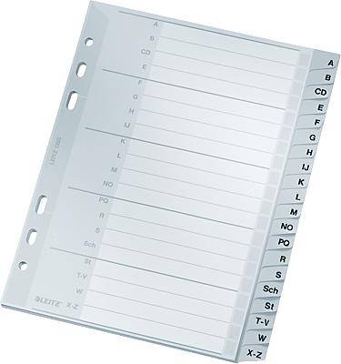 Register A-Z DIN A5 16,5x21cm 20Bl. PP grau
