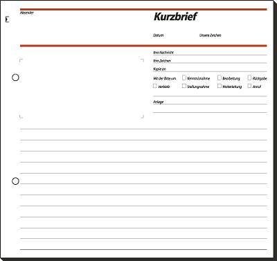 Formularbuch Kurzbrief 2/3 A4 VE=50 Blatt-0