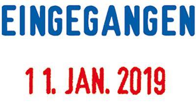 Thumbnail - Trodat 4850L1 Textstempel Blau, Rot 23 x 12 mm (B x H)