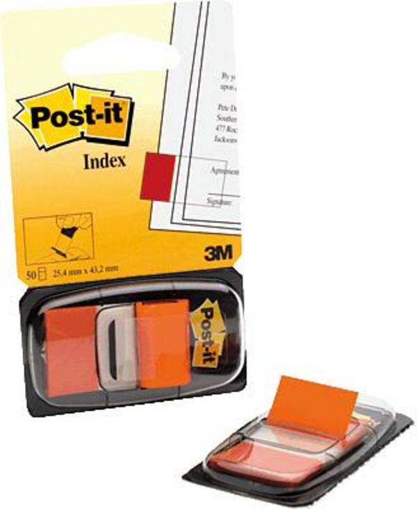 Index Standard 25,4x43,2mm orange VE=50 Streifen