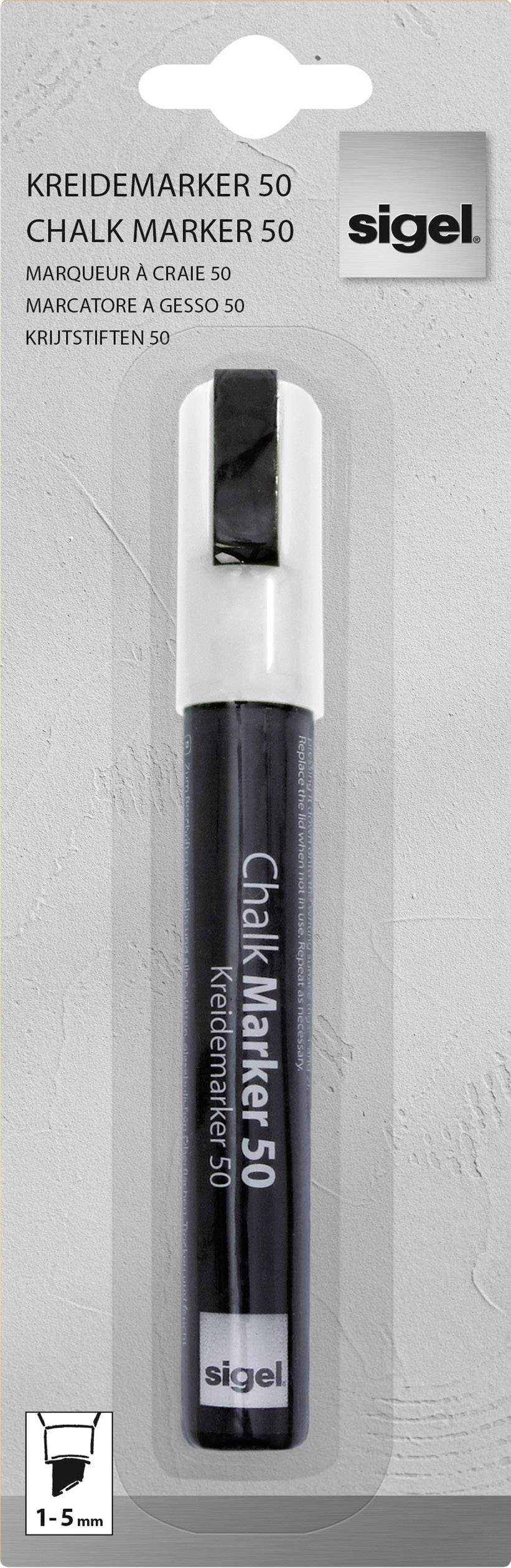 Sigel GL181 Kreidemarker Weiß 1 mm, 5 mm N/A-1