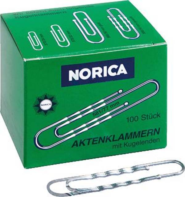 Büroklammer 77mm gewellt silber 100 St./Pack.