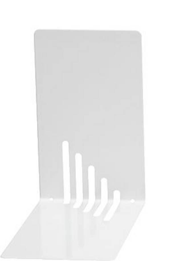 Buchstützen Metall schmal 14x8,5x14cm weiß VE=2 Stück