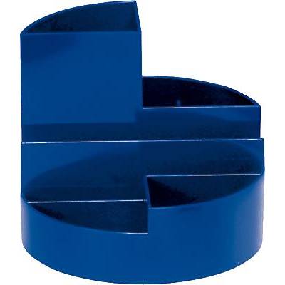 Stifteköcher rund 6Fächer Kunststoff blau-0