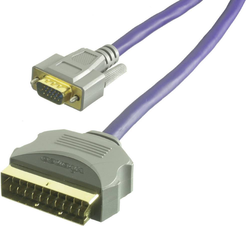 Sound & Image SCART / VGA Cable SCART plug / VGA plug Blue from