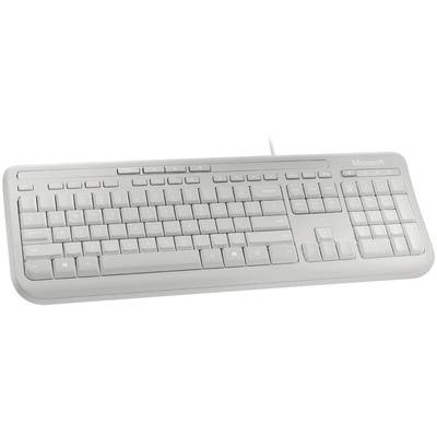 Microsoft Wired Keyboard 600 USB Tastatur Deutsch, QWERTZ Grau Spritzwassergeschützt 